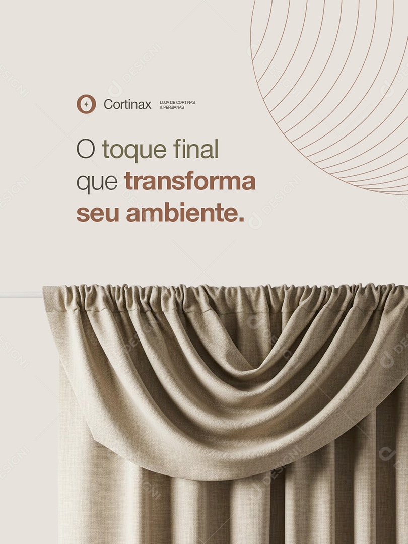 Cortinas O Toque Final Que Transforma Seu Ambiente Social Media PSD Editável