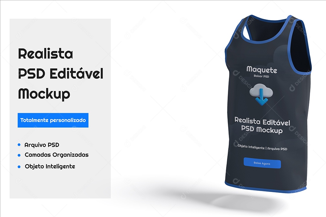 Camisa de Basquete Mockup PSD Editável