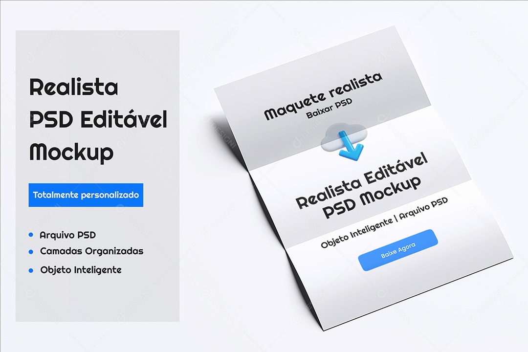 Mockup Maquete Folheto de Papel A4