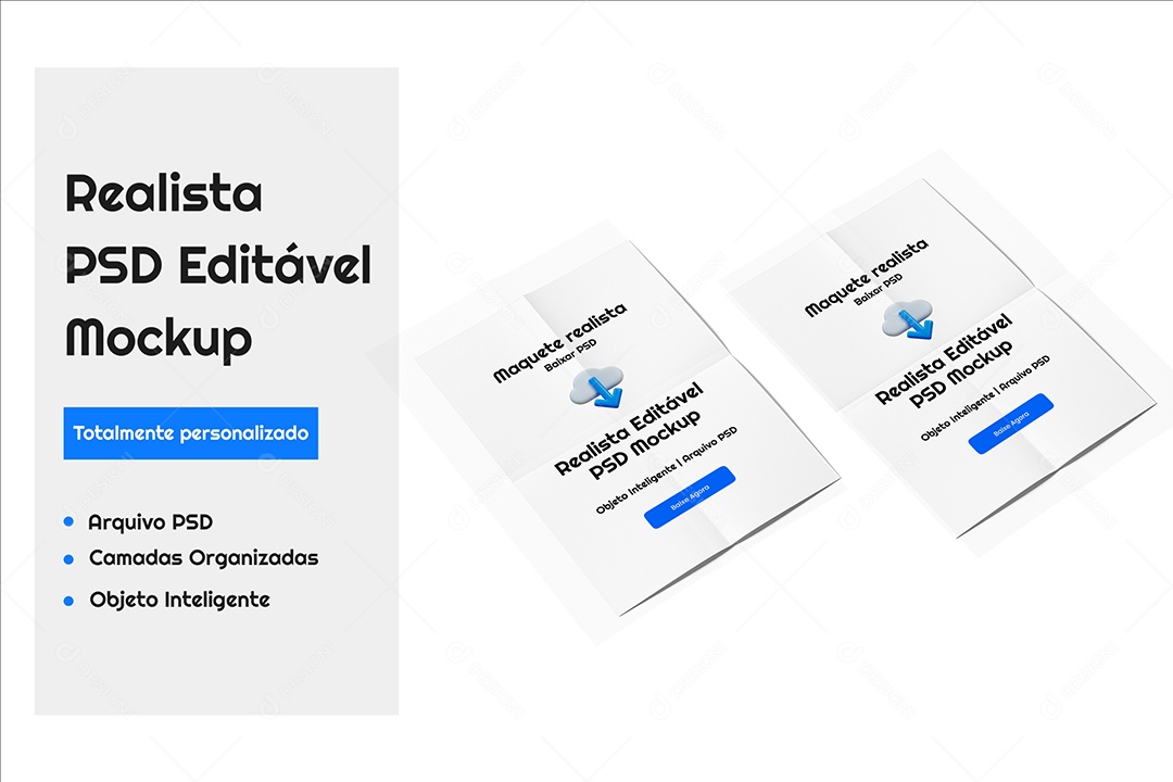 Mockup Maquete Folheto de Papel A4
