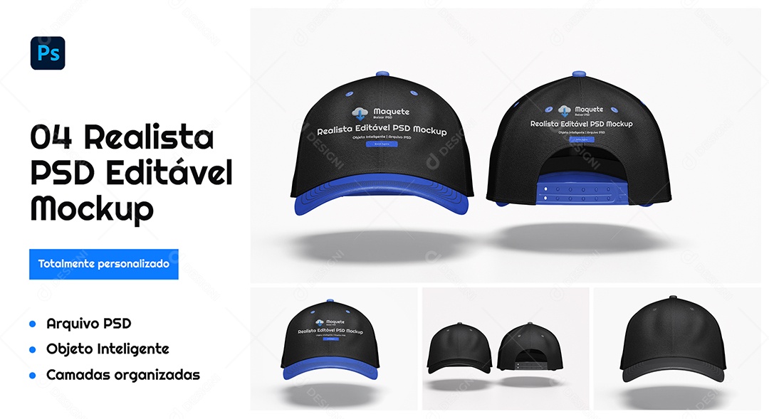 Mockup De Bonè PSD Editável