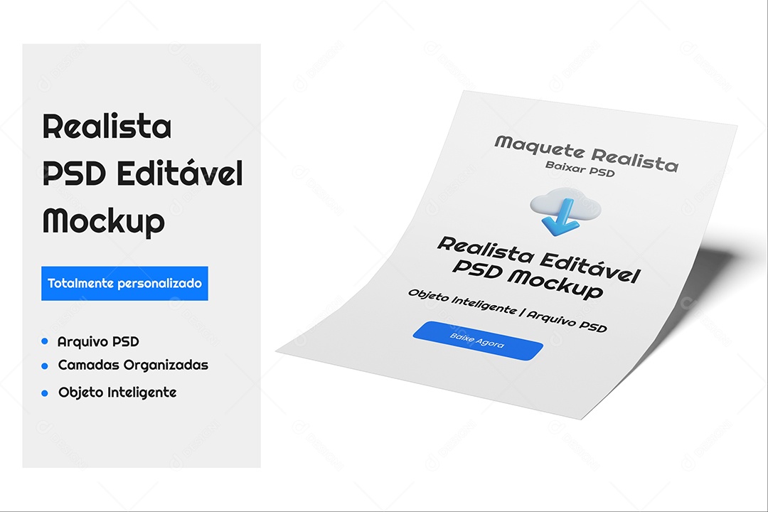 Mockup Maquete Folheto de Papel A4