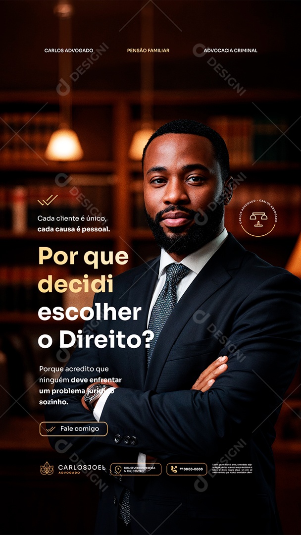 Story Advocacia Por Que Decide Escolher o Direito Social Media PSD Editável