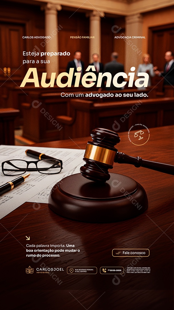 Story Advocacia Audiência Social Media PSD Editável