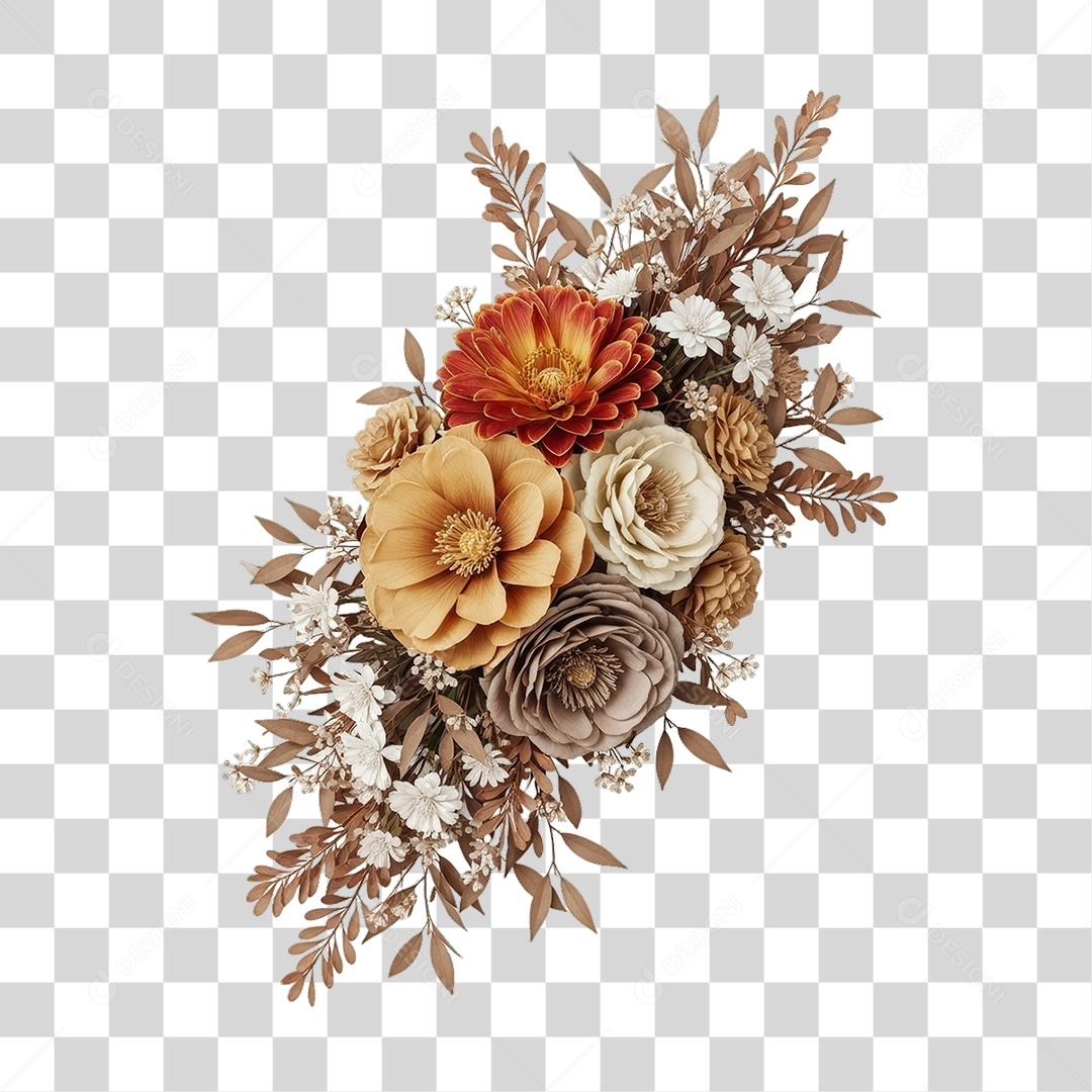 Flores Rosas Dia da Mulher PNG Transparente