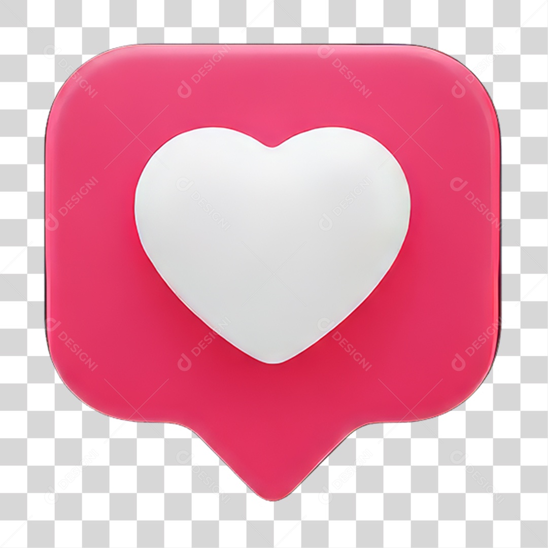 Balão com Coração Dia da Mulher PNG Transparente