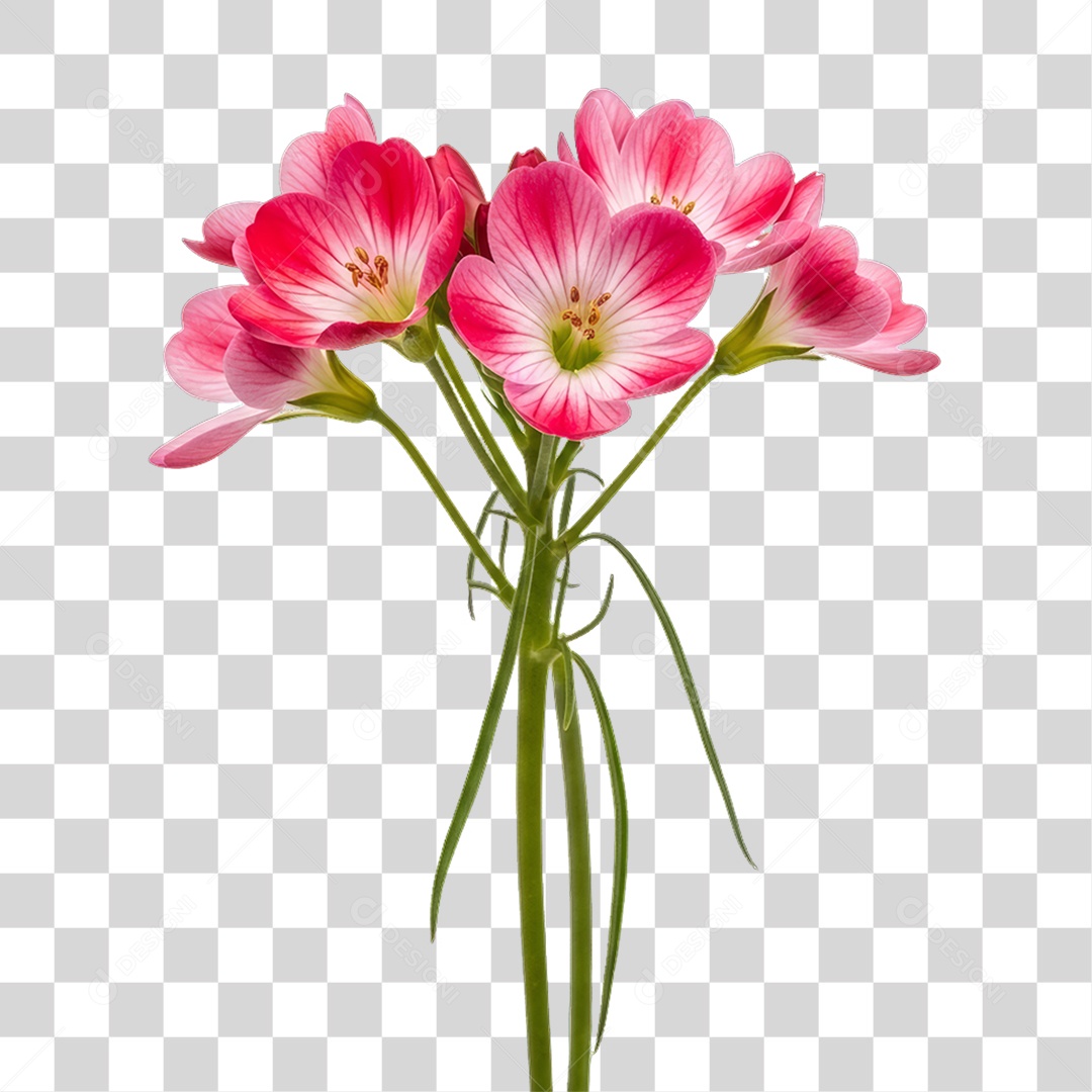 Flores Rosas Dia da Mulher PNG Transparente