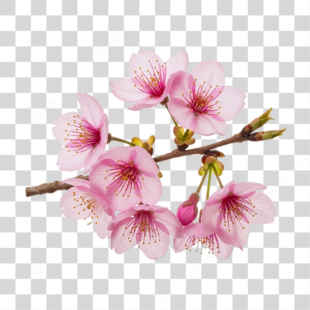 Flores Rosas Dia da Mulher PNG Transparente