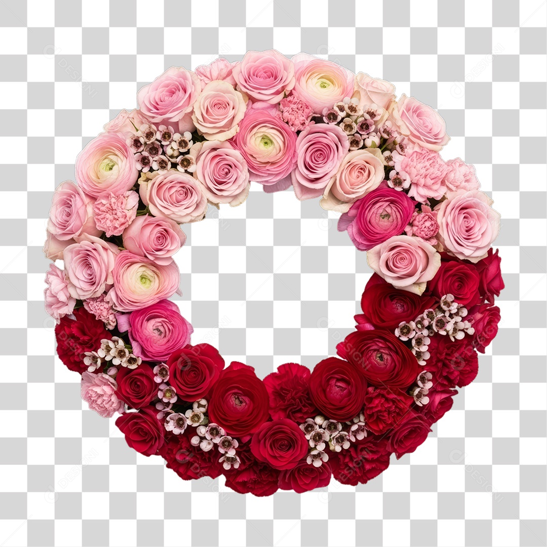 Flores Rosas Dia da Mulher PNG Transparente