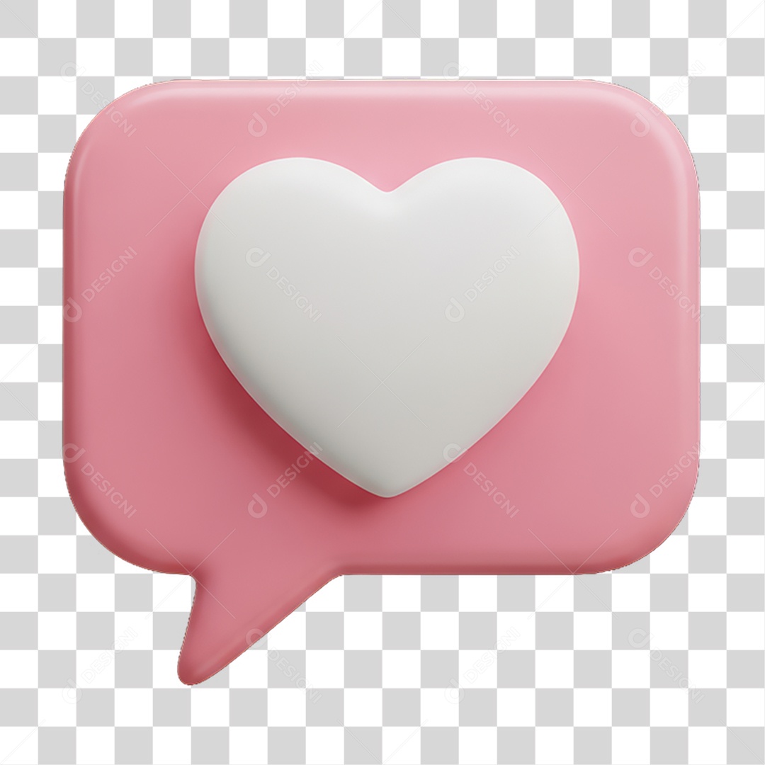 Balão com Coração Dia da Mulher PNG Transparente