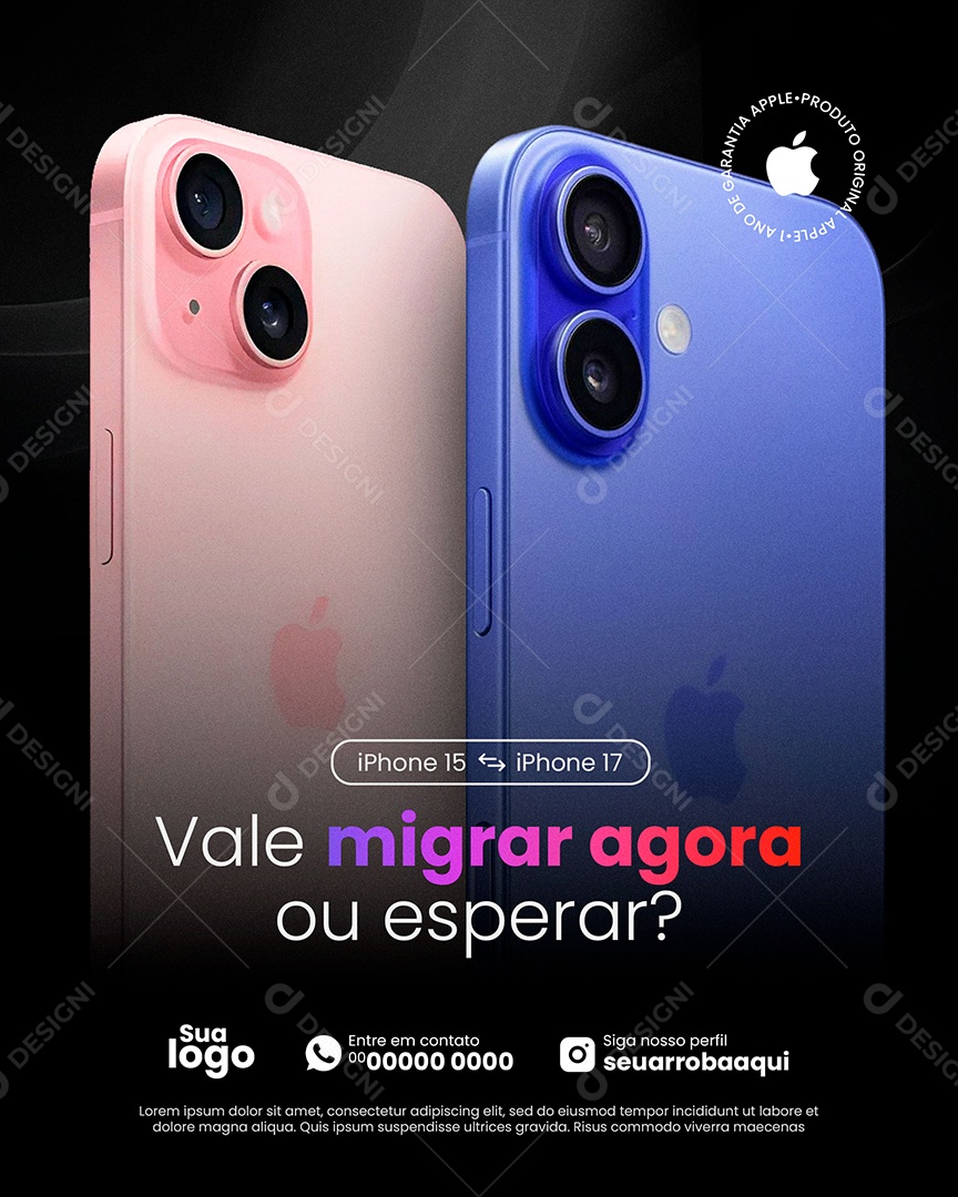 Loja da Apple Black Friday Vale Migrar Agora ou Esperar Social Media PSD Editável