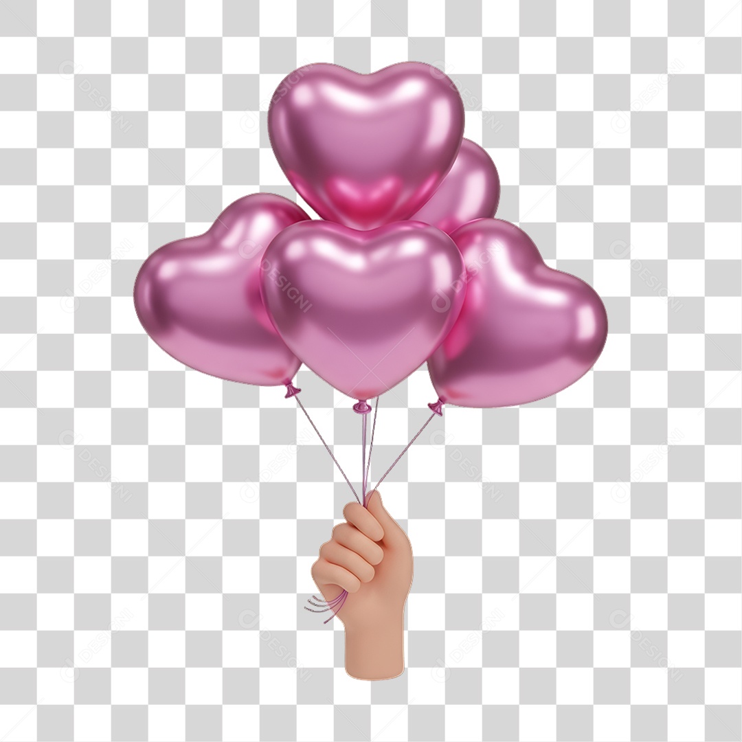 Decoração Balões Dia da Mulher PNG Transparente