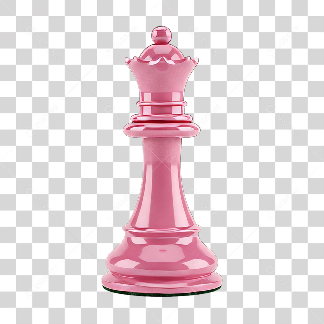 Peça de Xadrez Rosa Dia da Mulher PNG Transparente