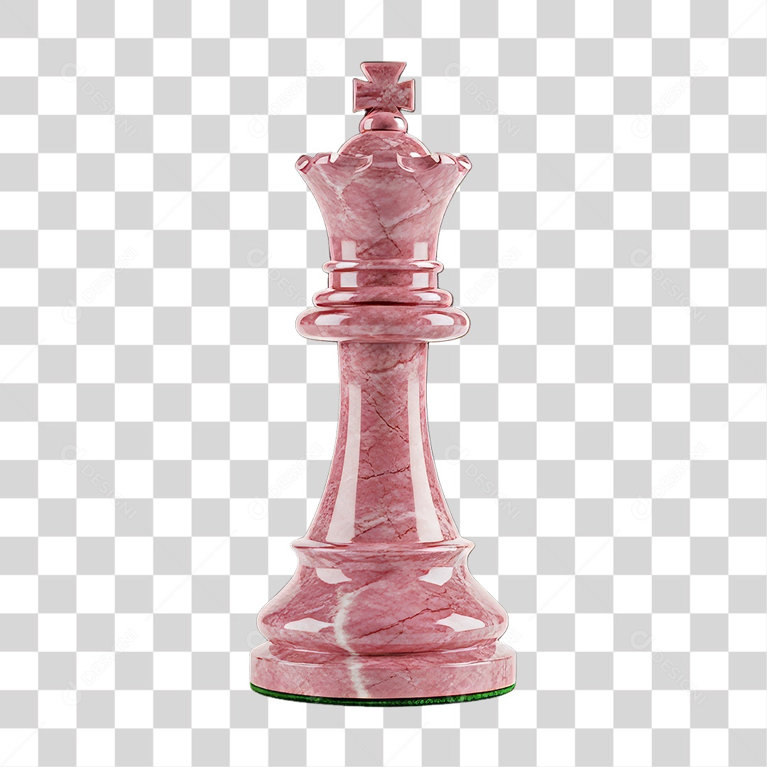 Peça de Xadrez Rosa Dia da Mulher PNG Transparente