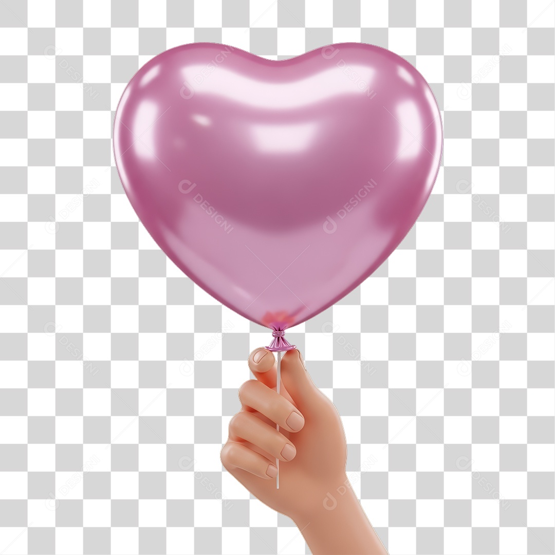 Decoração Balão Dia da Mulher PNG Transparente