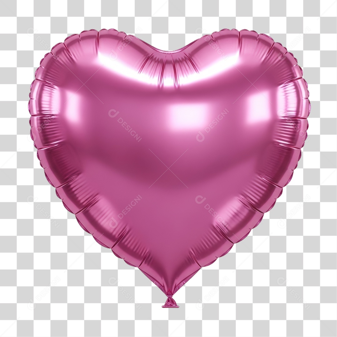 Balão de Coração Dia da Mulher PNG Transparente