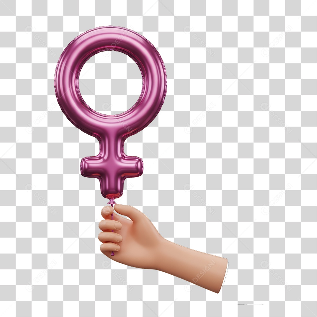 Símbolo Feminino Dia da Mulher PNG Transparente
