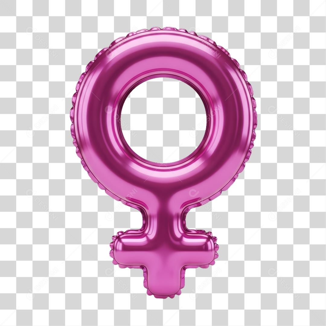 Símbolo Feminino Dia da Mulher PNG Transparente