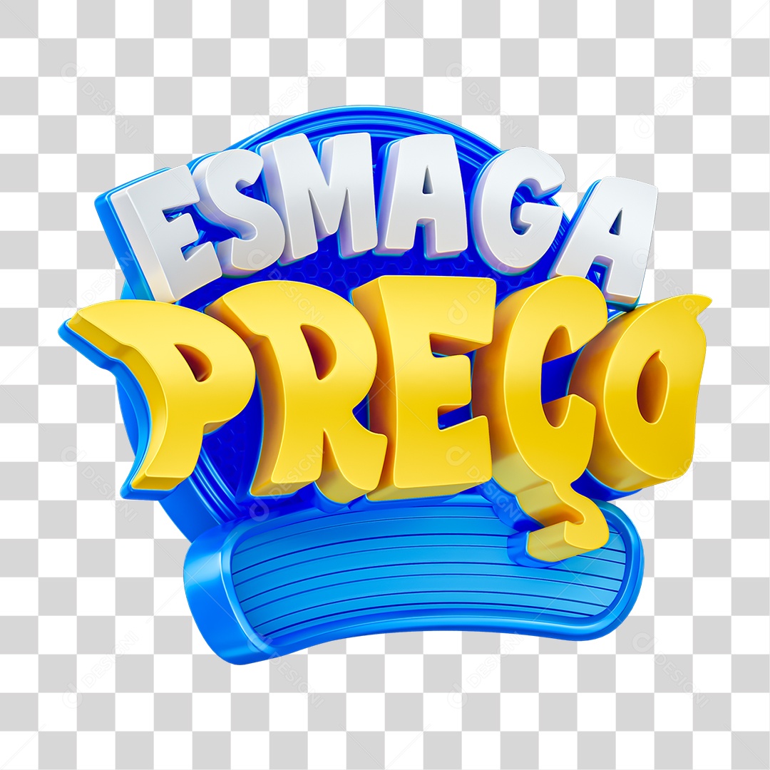 Selo 3D Esmaga Preço PNG Transparente