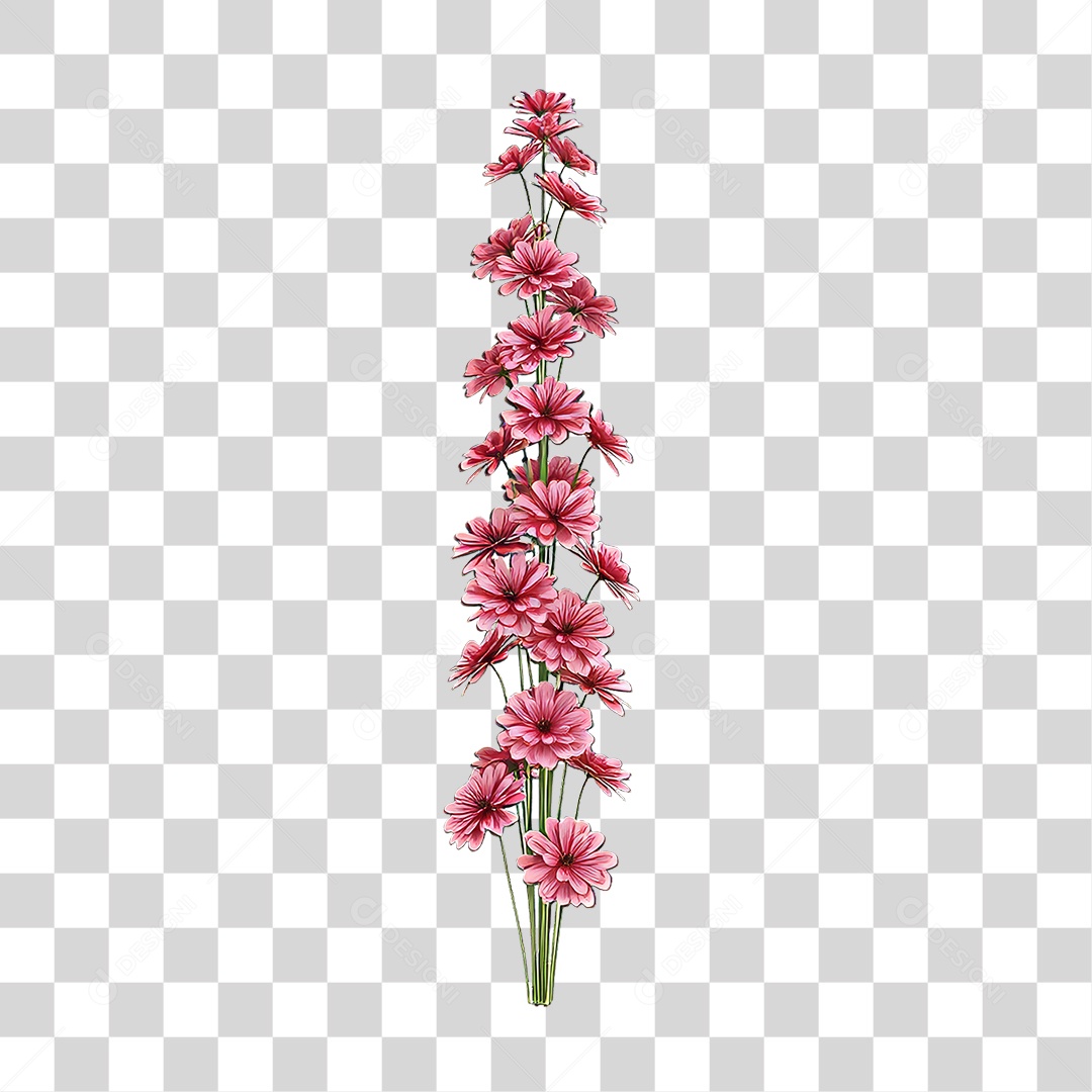 Flores Rosas Dia da Mulher PNG Transparente