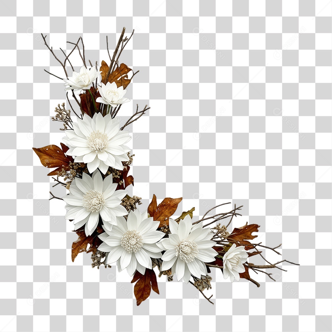 Flores Rosas Dia da Mulher PNG Transparente