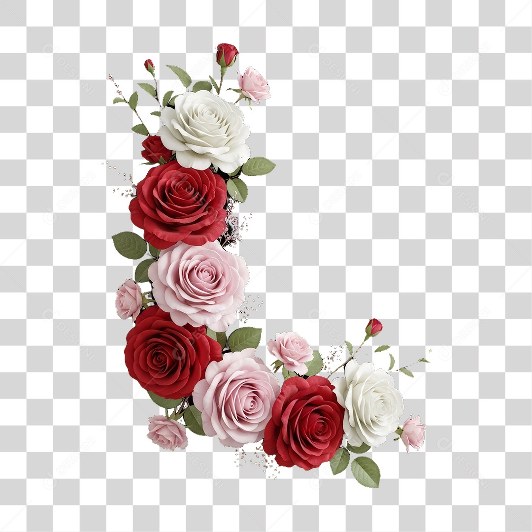 Flores Rosas Dia da Mulher PNG Transparente