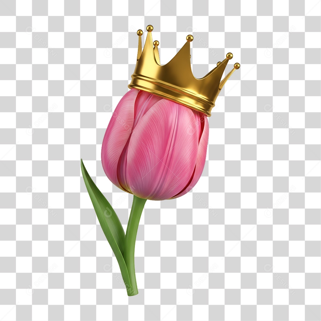 Flor Rosa Dia da Mulher PNG Transparente