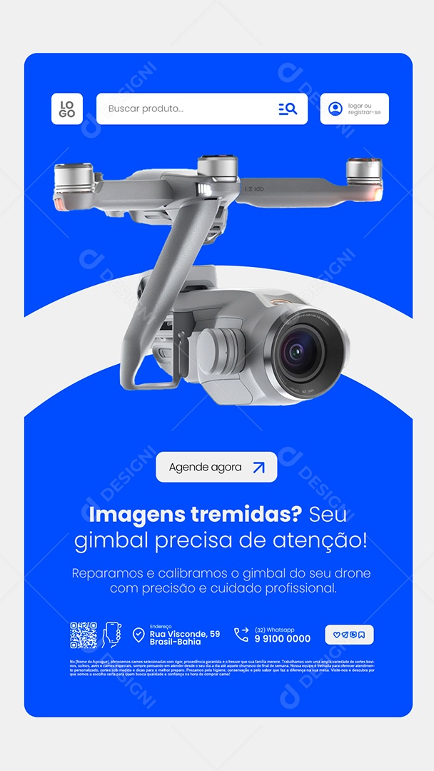 Story Loja de Drones Imagens Tremidas Social Media PSD Editável
