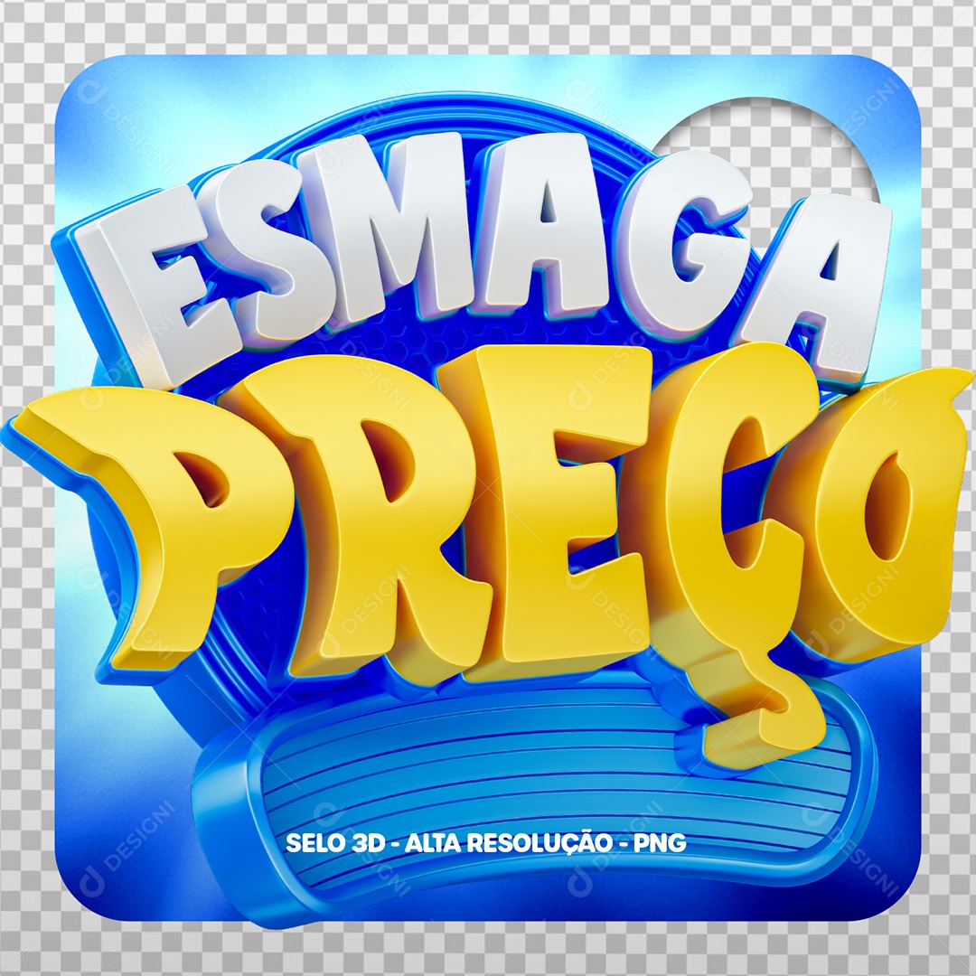 Esmaga Preço Selo 3D para Composição PSD
