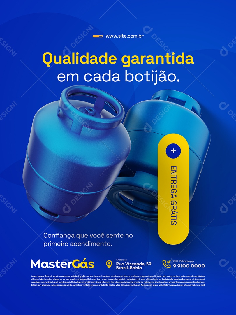 Distribuidor de Gás Qualidade Garantida em Cada Botijão Social Media PSD Editável
