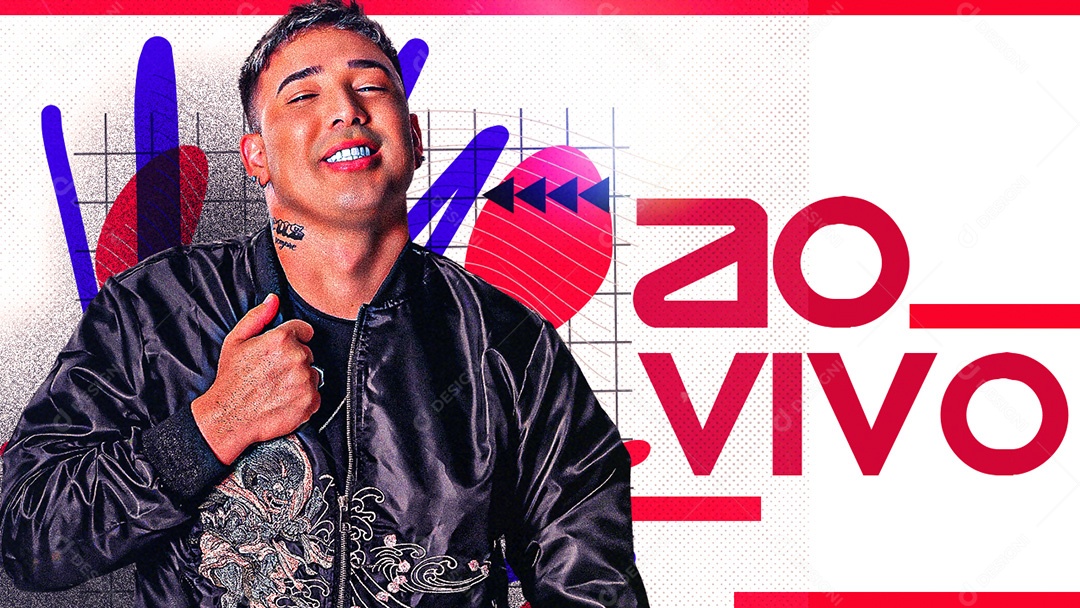 Flyer Banner Ao Vivo Social Media PSD Editável