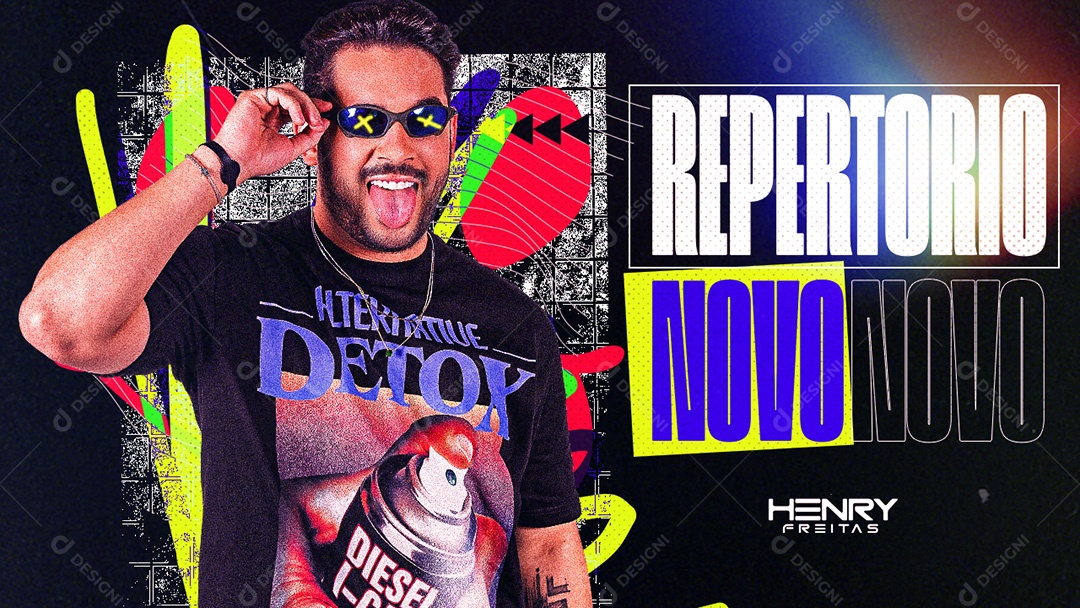 Flyer Banner Repertório Novo Social Media PSD Editável