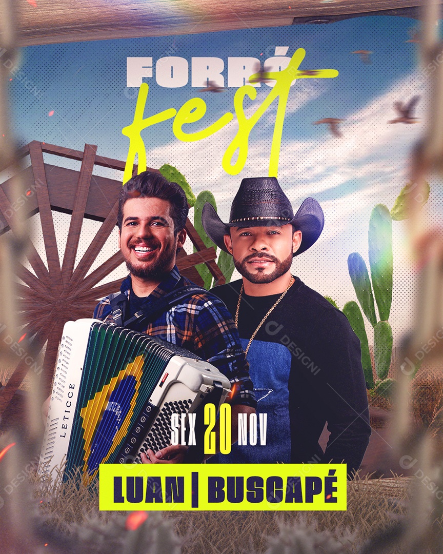 Flyer Feed Luan Buscapé Social Media PSD Editável