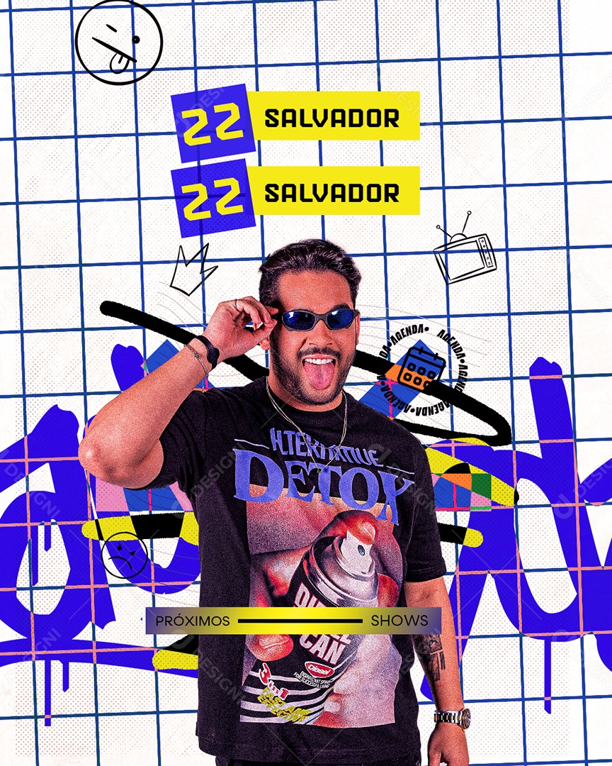 Flyer Feed Próximos Shows Salvador Social Media PSD Editável