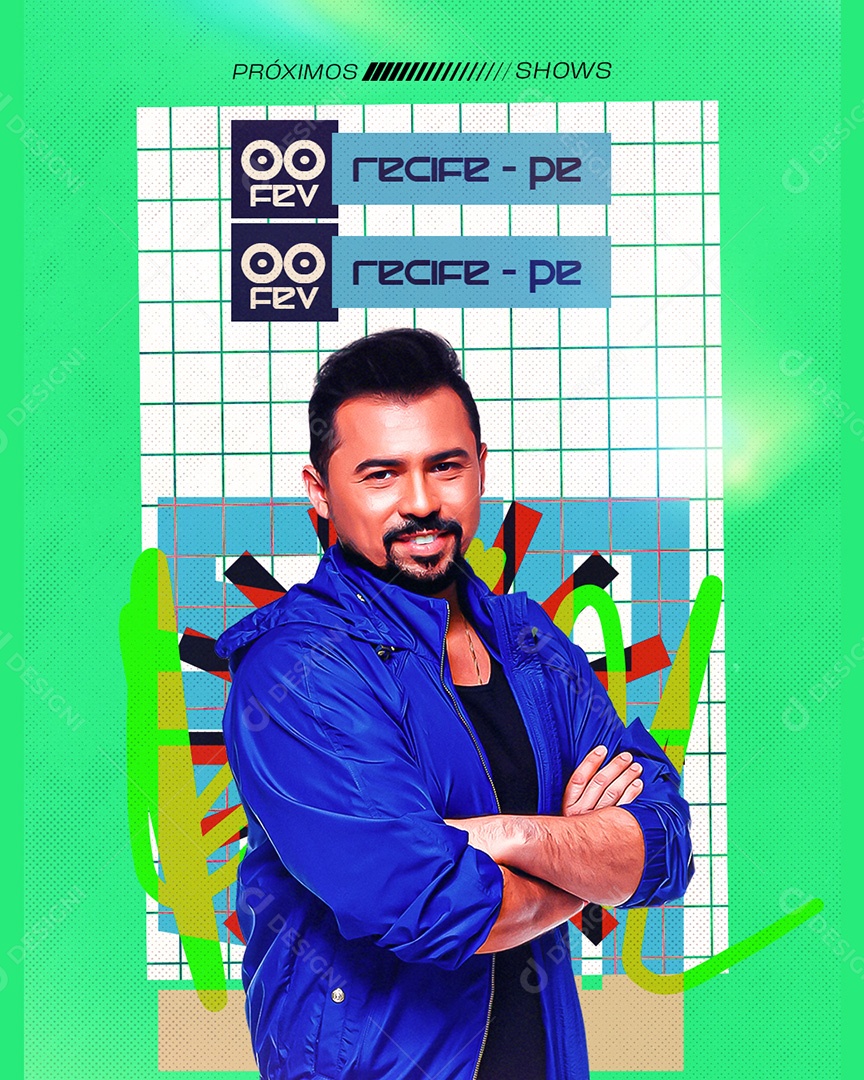 Flyer Feed Próximos Shows Social Media PSD Editável