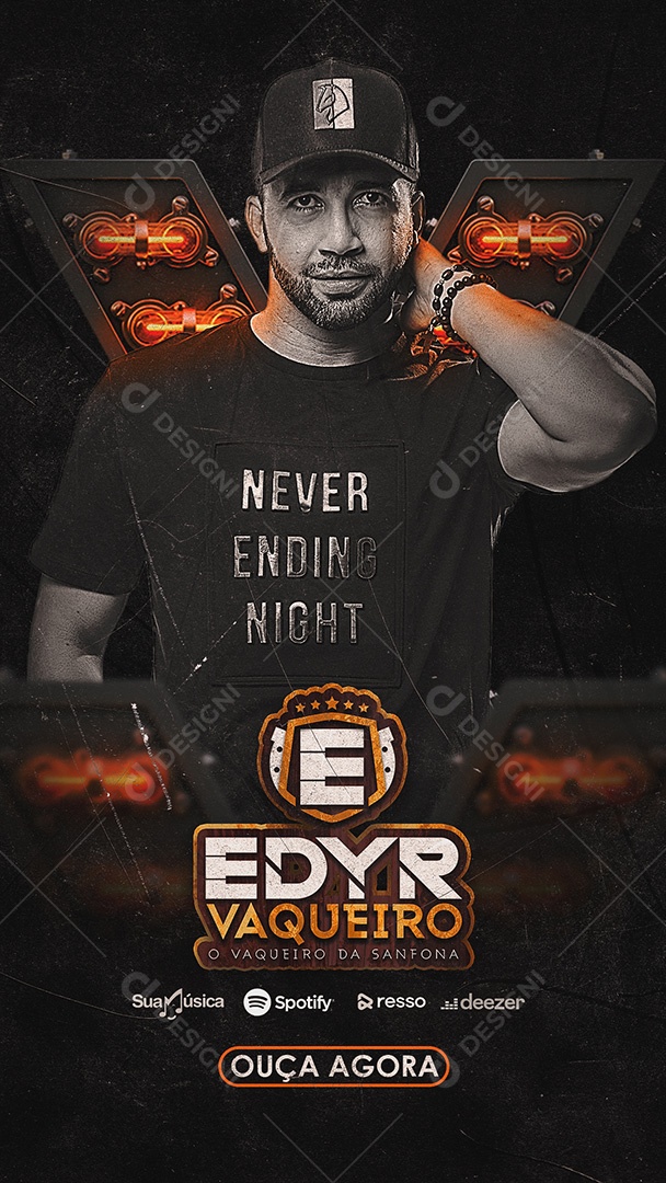 Flyer Story Edyr Vaqueiro Social Media PSD Editável