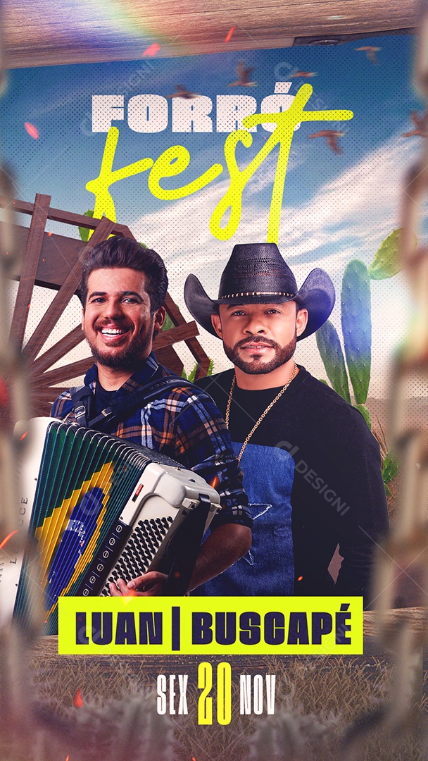 Flyer Story Luan Buscapé Social Media PSD Editável