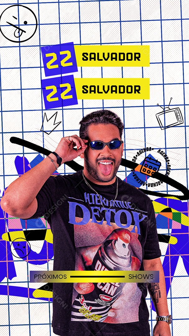 Flyer Story Próximos Shows Salvador Social Media PSD Editável