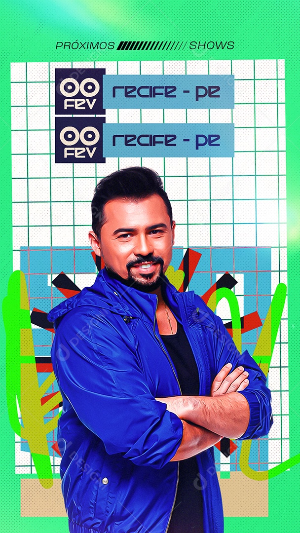 Flyer Story Próximos Shows Social Media PSD Editável