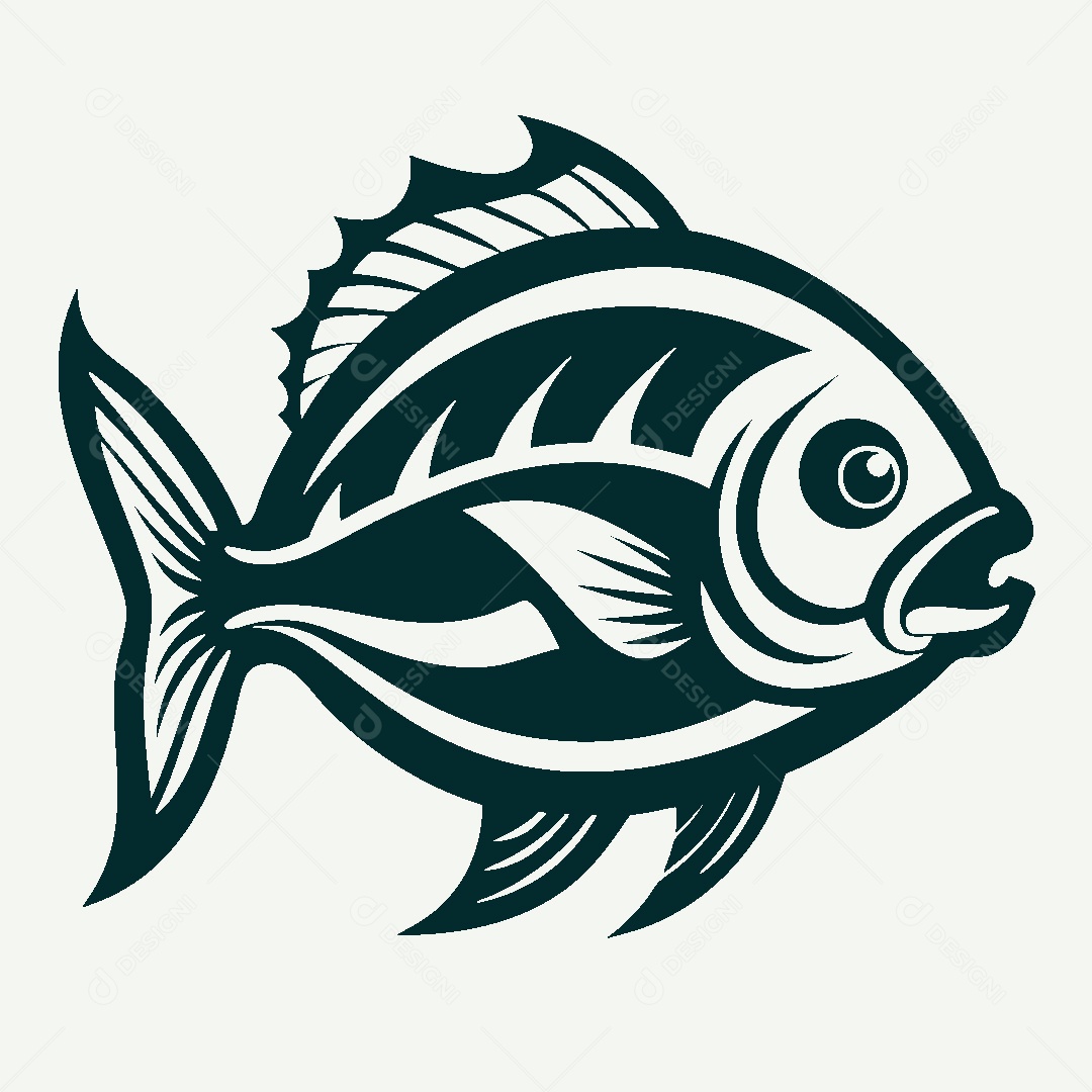 Modelo de Logo de Peixe Vetor EPS