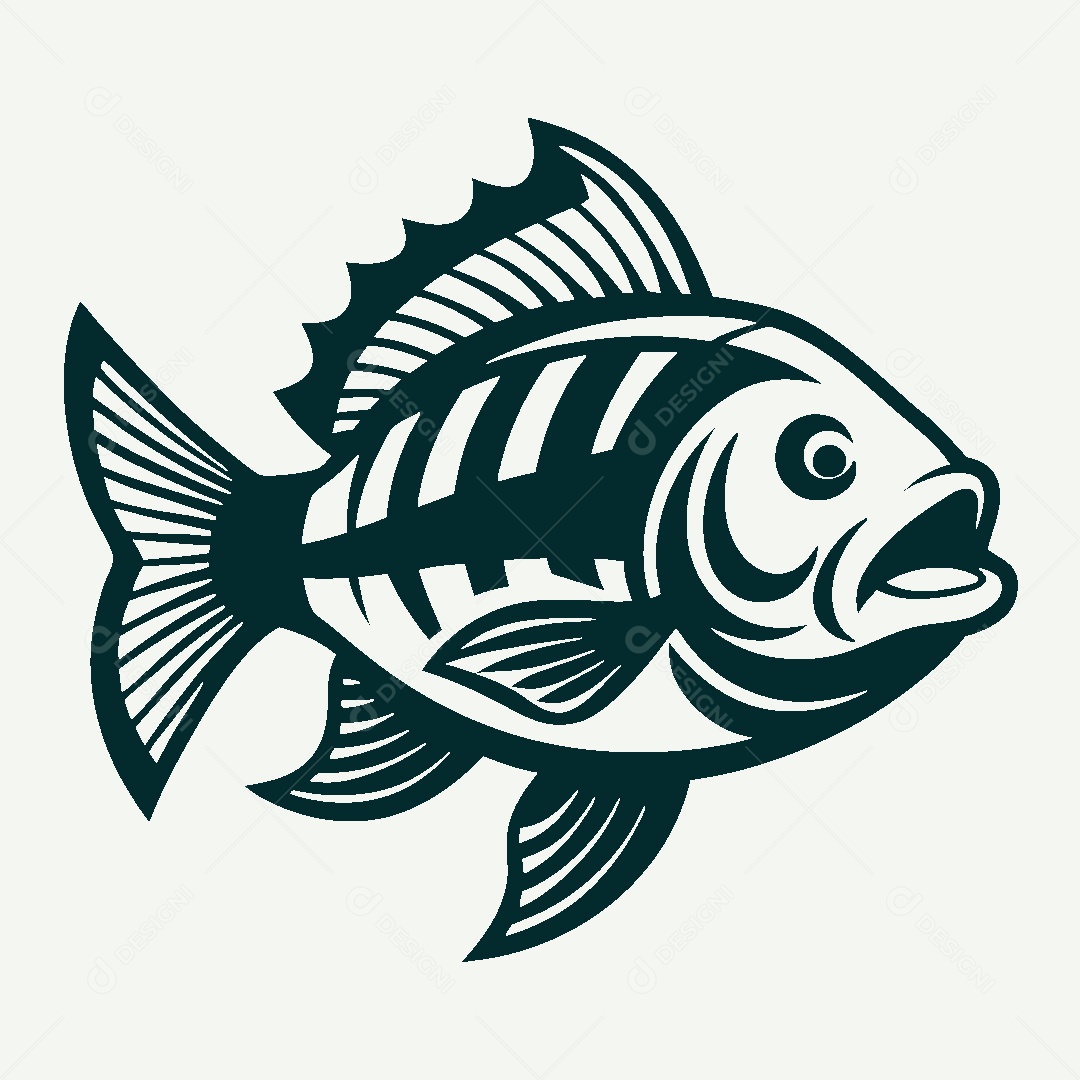 Modelo de Logo de Peixe Vetor EPS