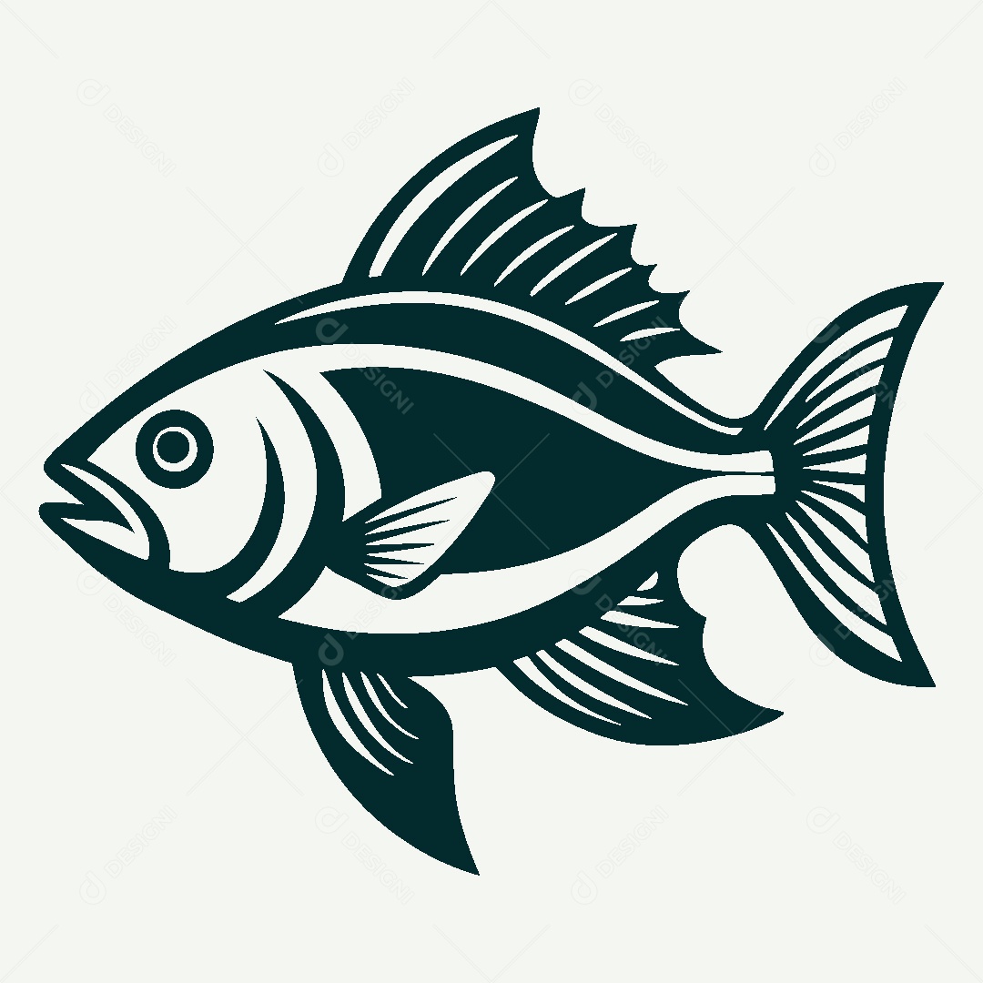 Modelo de Logo de Peixe Vetor EPS