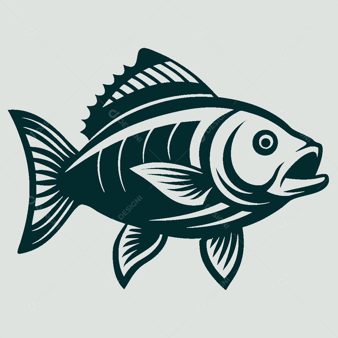 Modelo de Logo de Peixe Vetor EPS