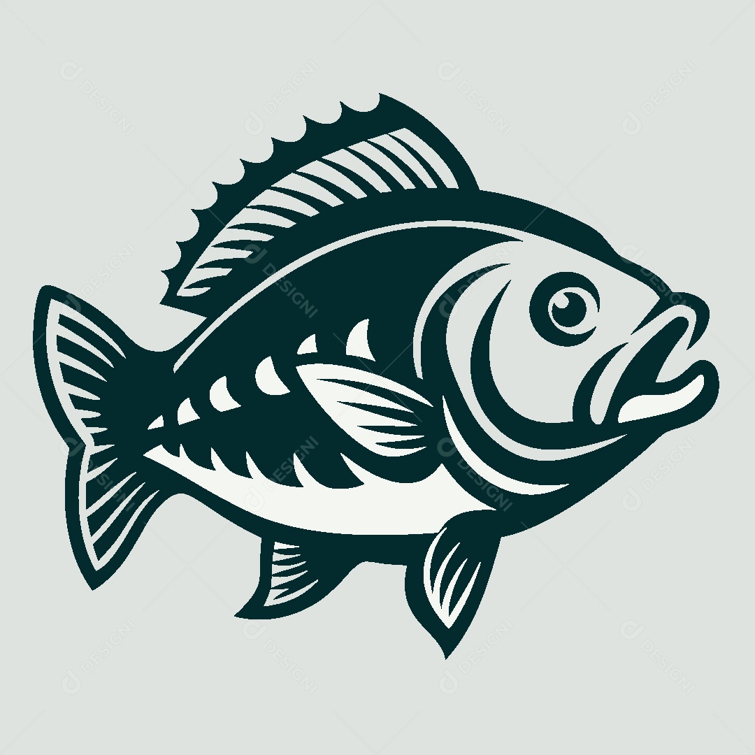 Modelo de Logo de Peixe Vetor EPS