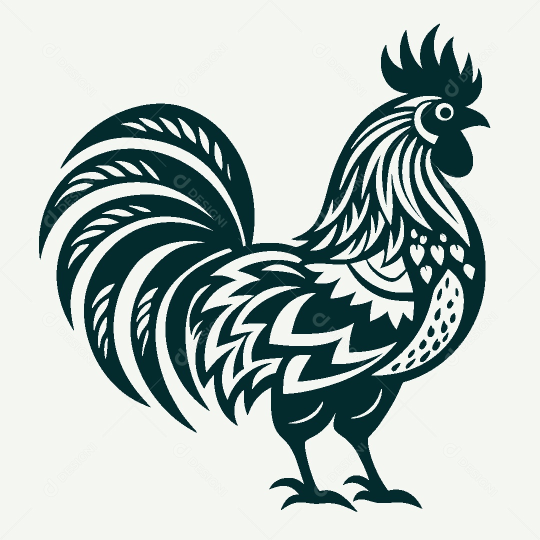 Modelo de Logo de Galo Vetor EPS