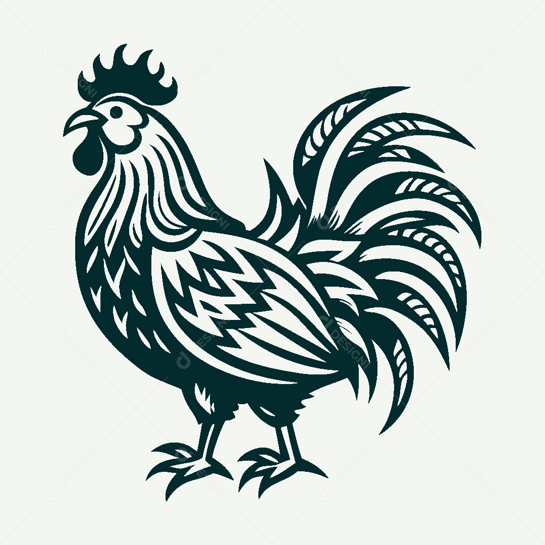 Modelo de Logo de Galo Vetor EPS