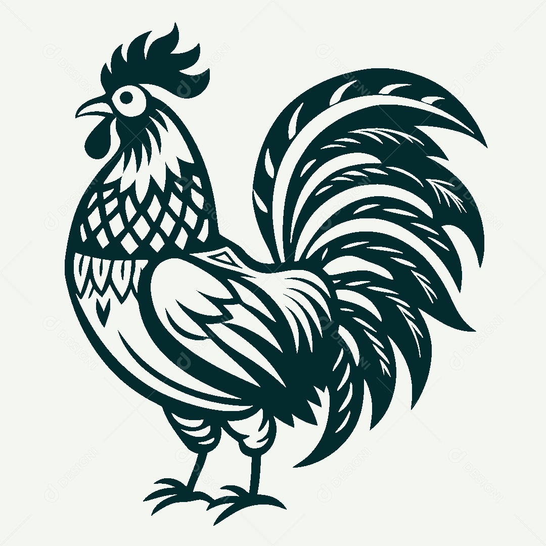 Modelo de Logo de Galo Vetor EPS
