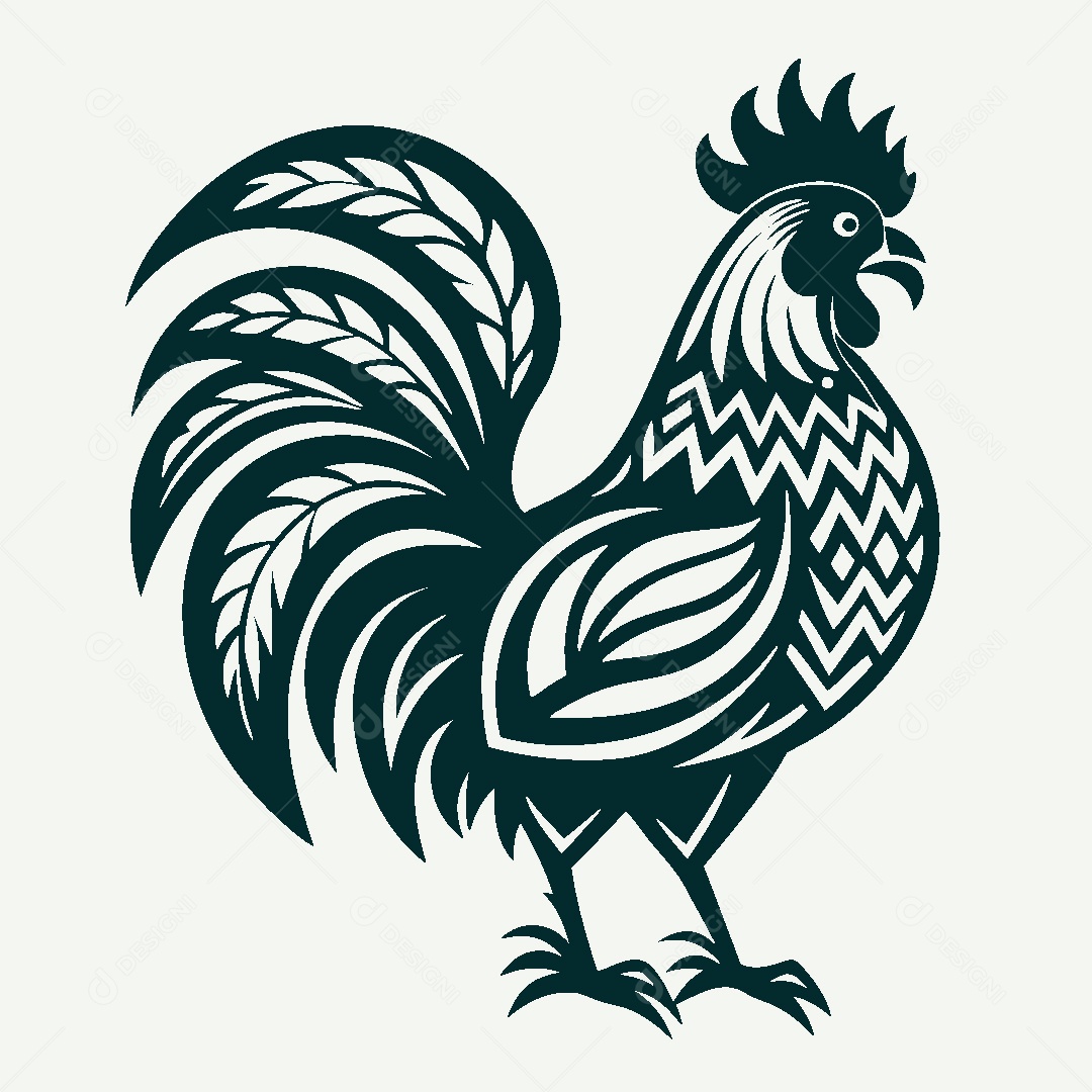 Modelo de Logo de Galo Vetor EPS