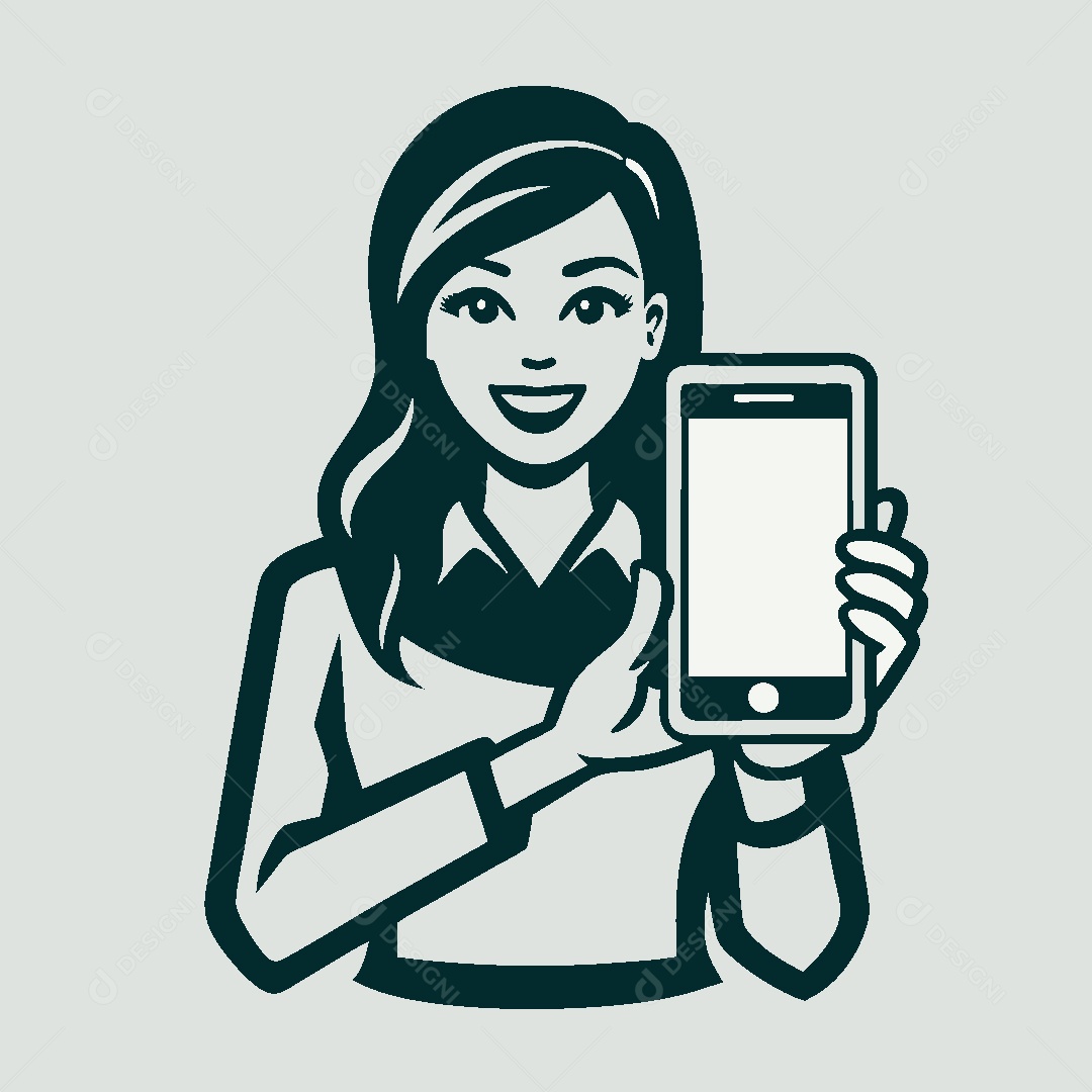 Modelo de Logo de Personagem Feminina Vetor EPS