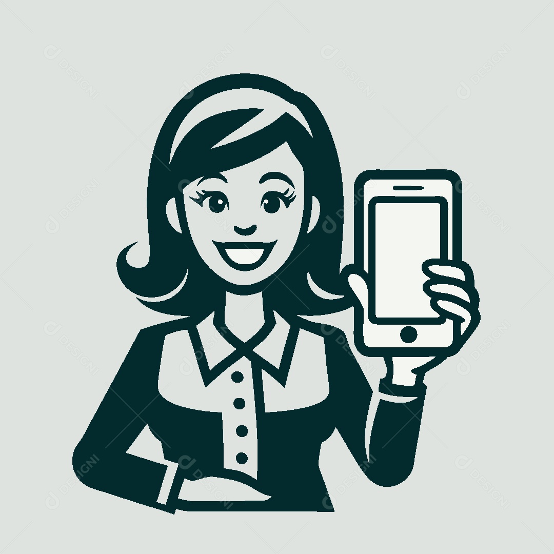 Modelo de Logo de Personagem Feminina Vetor EPS